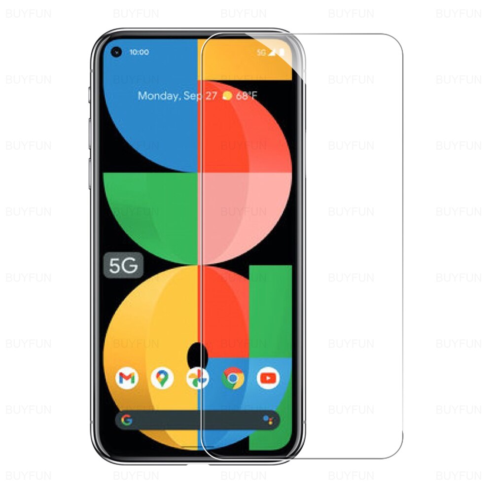 4Pcs Full Cover Protective Tempered Glass Film For Google Pixel 5a 5G Phone Screen Protector Glass For Goo Gle Pixel5a 6.34 inch