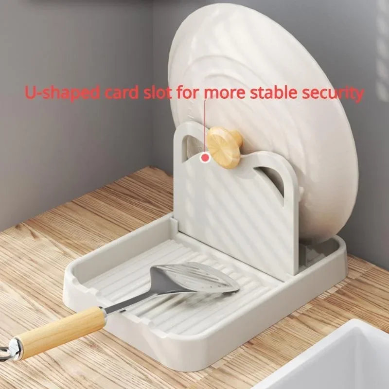 Soporte para tapa de olla, soporte para cubierta de olla, soporte para cuchara, tapa para olla, espátula, estante de almacenamiento para cuchara, accesorios de cocina