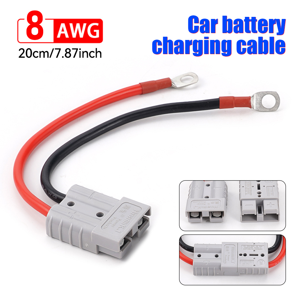 Zweipoliger Stecker 50a 600V mit 8awg Silikon kabel Gabelstapler Elektroauto Batterie Ladestecker Hochs trom stecker Bausatz