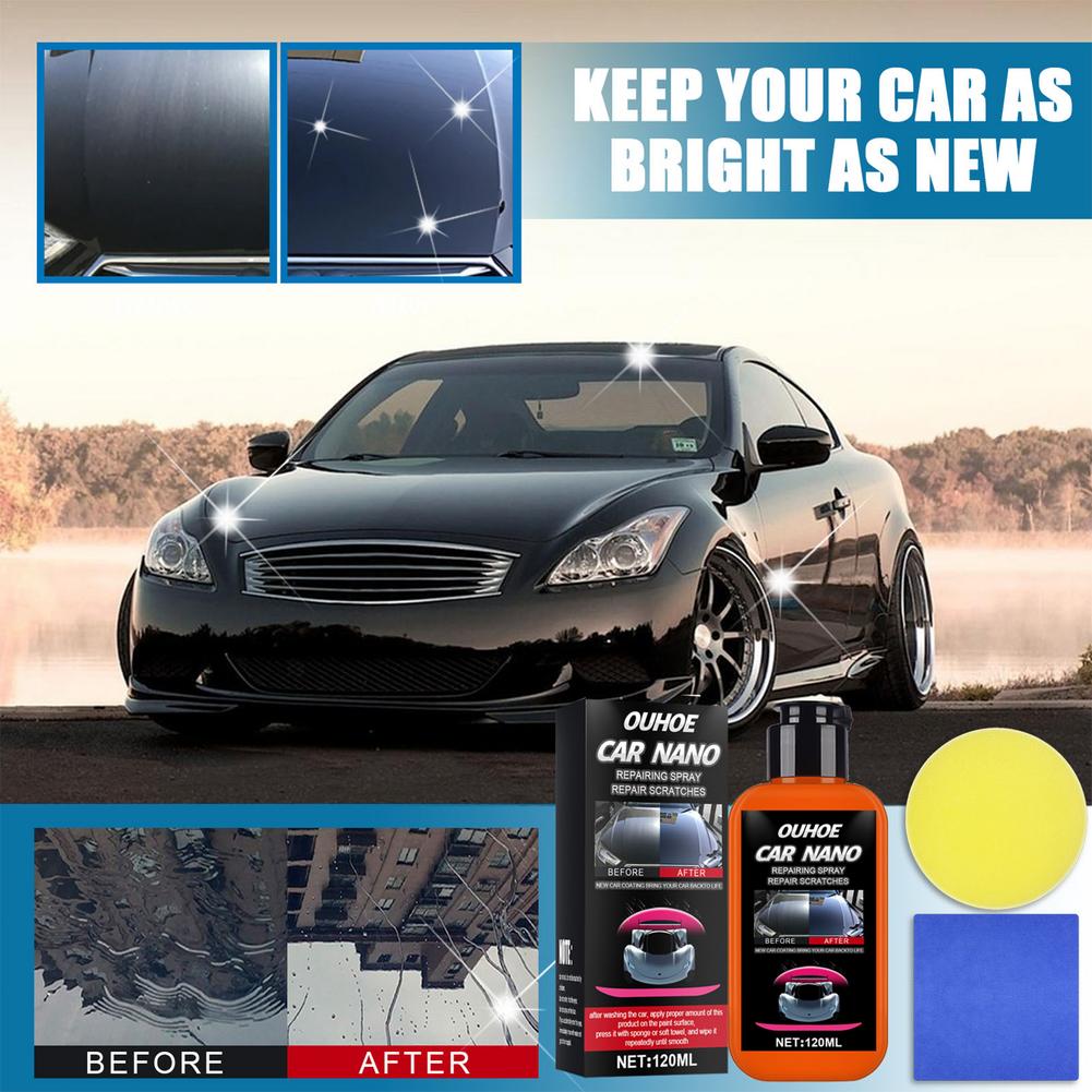 120ml Car Nano Repairing Spray Oxidation Liquid Ceramic Coat Super Hydrophobic Repairing Spray Car Coating Wax Car Maintenance
