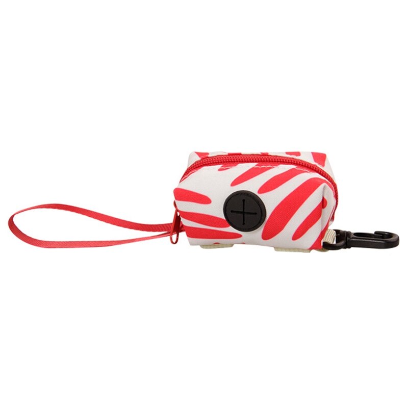 D0AD Dog Poop Bag Holder Eco-Friendly Dog Waste Bag Dispenser Dog Supplies Waste Bags Holder Outdoor with Carabiner: Red