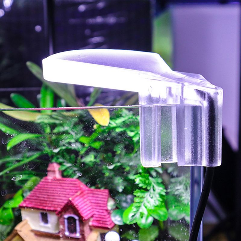 White Aquarium Light EU 100-240V LED Clip-on Fish Tank Aquarium Lighting Bulb Water Aquatic Plant Growth Lamp Accessories