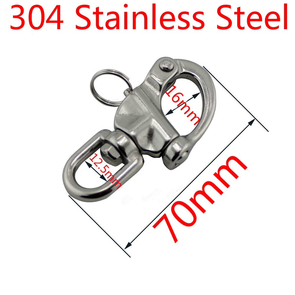 304 Stainless Steel Swivel Shackle Quick Release Boat Anchor Chain Eye Snap Hook Hardware Accessory Kit 15/ 10/5pcs