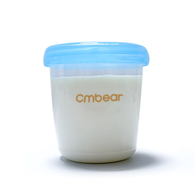 4 stk cmbear bpa fri modermælk opbevaringsflaske med interface genanvendelig baby amning mælk fryser kopper multifunktionel