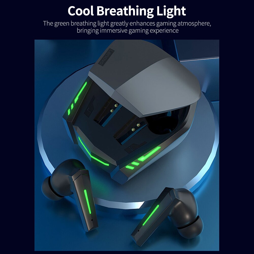 Lenovo  xt80 kabellose bluetooth-gaming-kopfhörer, in-ear-sport-gaming-ohrhörer mit  bt5.1- chip-hifi-sound, dual-modus für spiele und musik