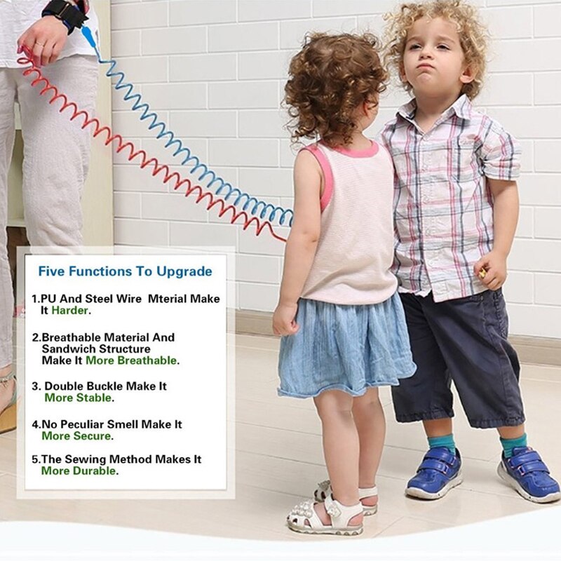 Kids Wrist Link Toddler Baby Kids Safety Harness Child Leash Anti Lost Wrist Link Traction Rope Anti Lost Bracelet
