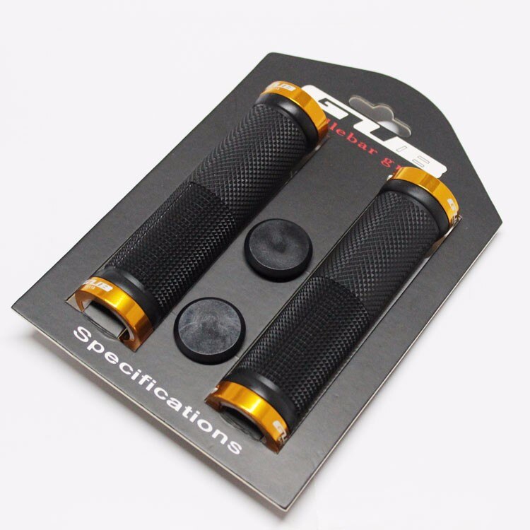 Mountain Bike Grip Lock On Cycling Double Lockable Handle Grip for MTB Bike Handlebar Bicycle Grip Bike Aluminum Alloy+Rubber: Gold