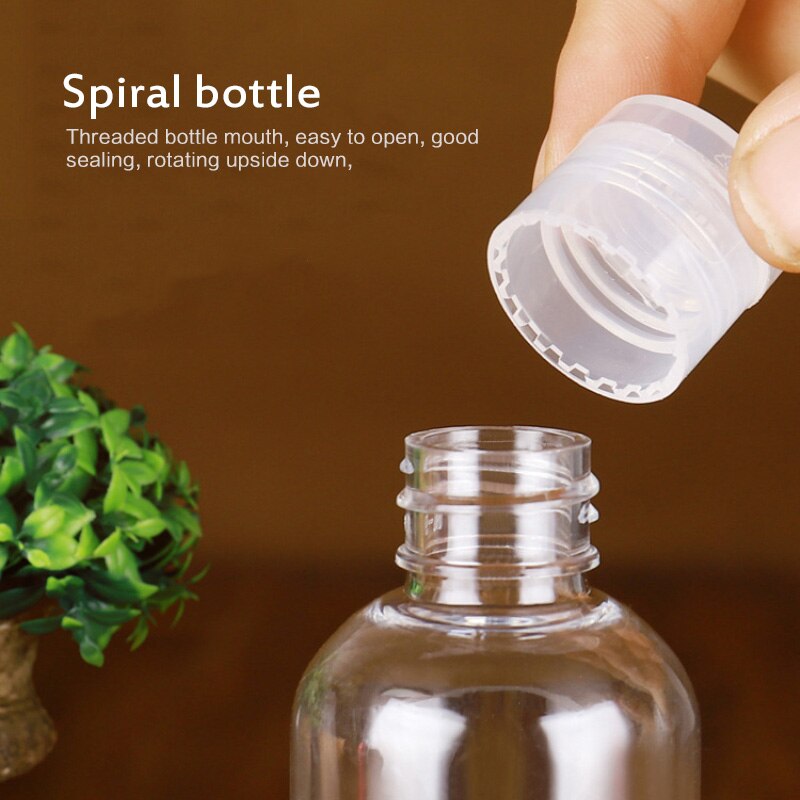 1pcs Spray Bottle Mini Portable Refillable Bottles Plastic Transparent Bottle Reusable Cosmetics Container Outdoor Travel Bottle