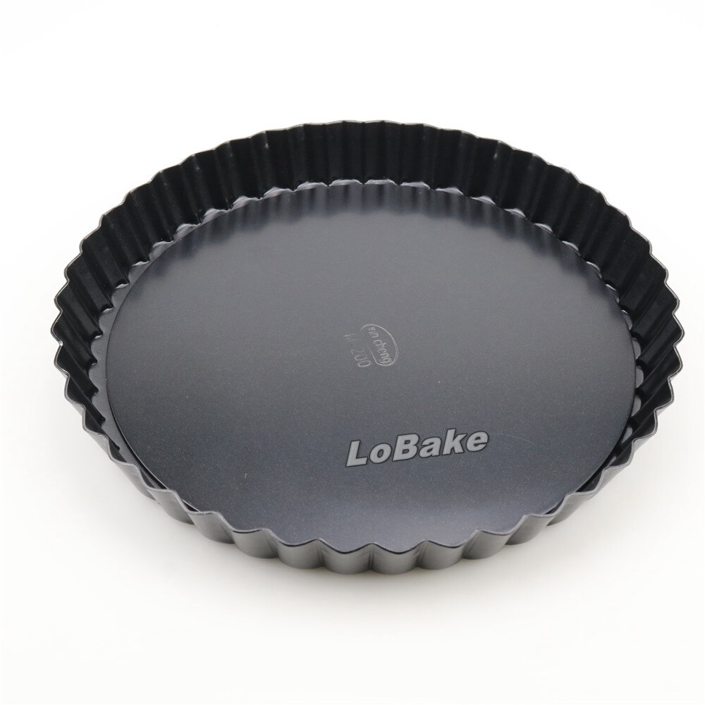 8 tommer løs bund nonstick belægning al.legering rund bølget side tærteform pizza sten pandekage cheesecake form krysantemum disk