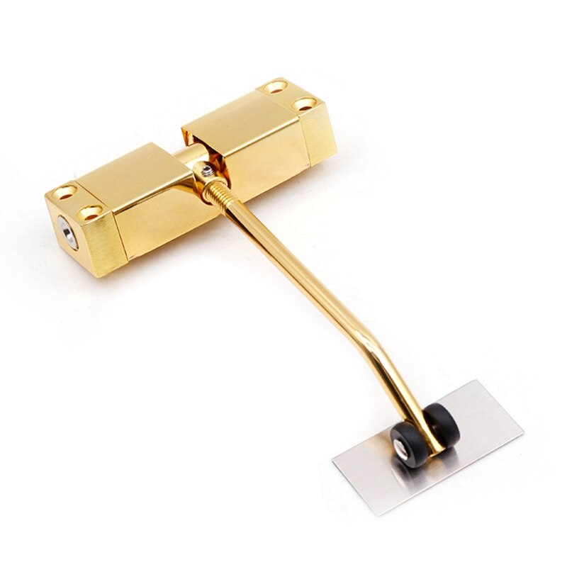 Stainless Steel Durable Automatic Mounted Spring Door Closer Adjustable Surface Door Closer Mute Silver/Gold/Black