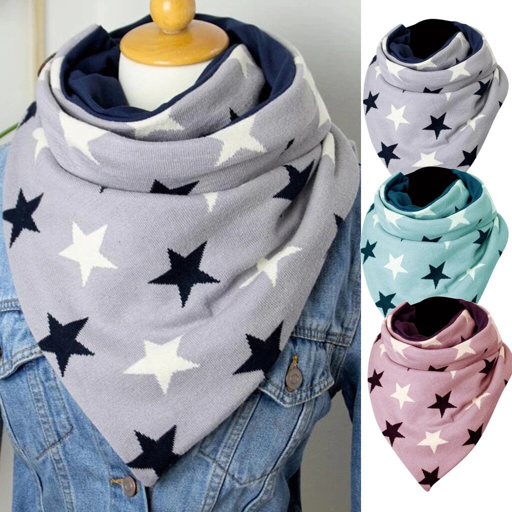 Women Scarf Printing Button Soft Wrap Casual Warm Scarves Shawls bandana pashmina lady wrap foulard