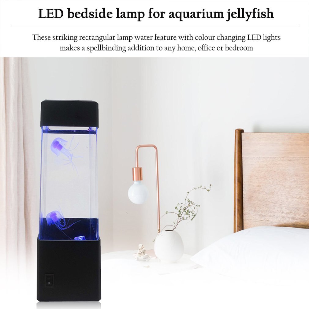 Méduse boule d'eau Aquarium réservoir LED lumières lampe Relax chevet lumière d'ambiance pour la décoration de la maison lampe magique