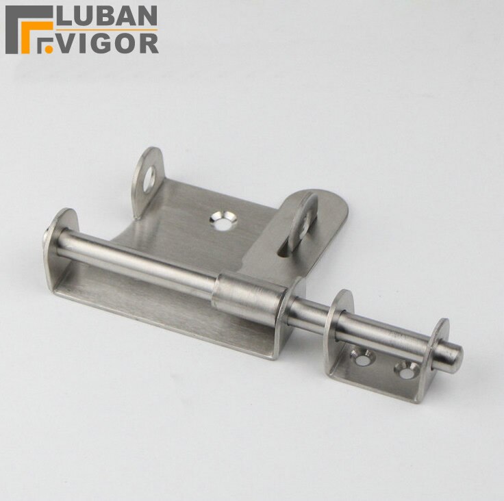 Boulon en acier inoxydable | Avec trou de cadenas, à installer sur Surface droite ou gauche, pour porte de sécurité, pour porte en bois