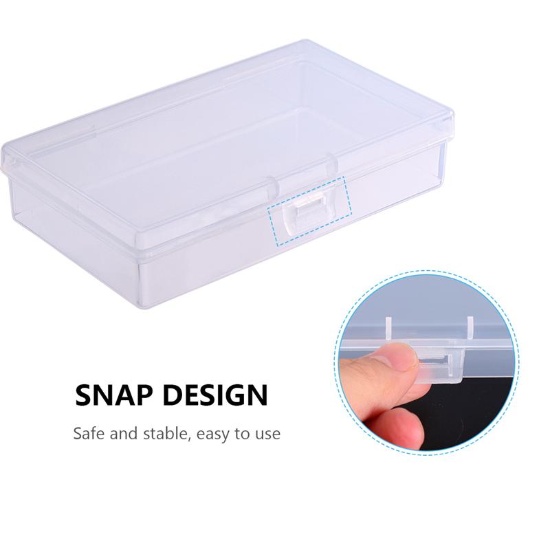 6pcs Clear Plastic Containers Box Transparent Case Tool Box Useful Package Container Storage Box For Home Bedroom Shop