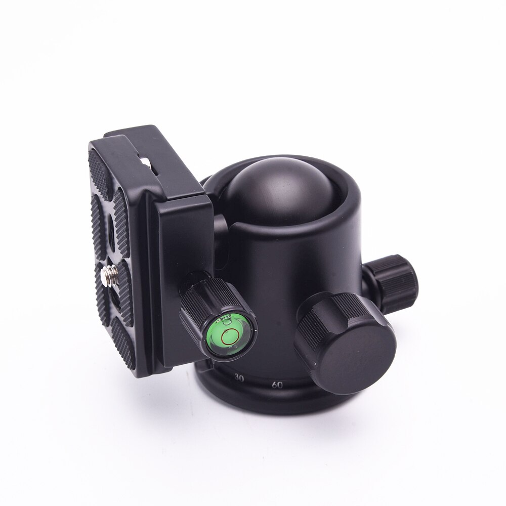 Rótula de bola de trípode con cabezal panorámico para cámara, cabezal de riel deslizante de aleación de aluminio con 2 cargas de nivel de burbuja integradas de 15kg