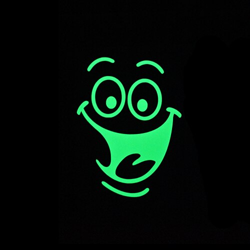 Grappige Cartoon Grote Mond Glimlach Gezicht Luminous Sticker Glow in The Dark Badkamer Sticker Muur Kast Laptop Wc Sticker Decal: YG