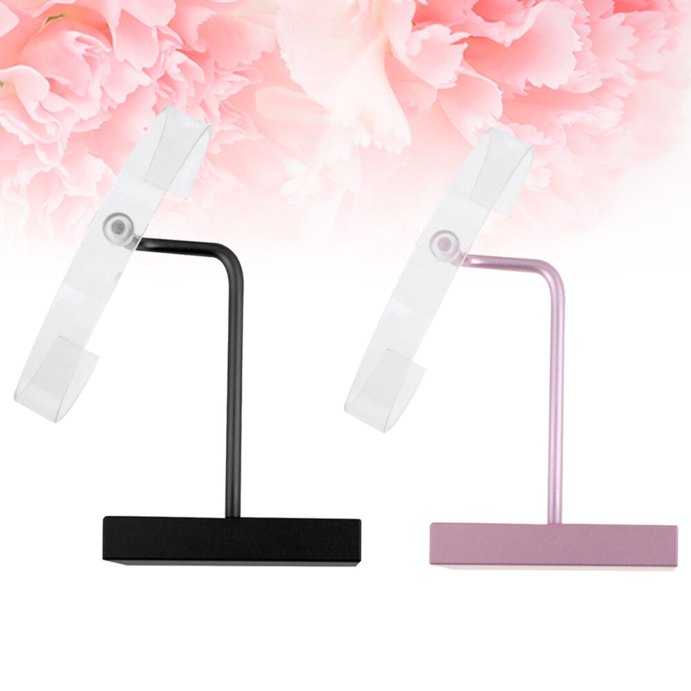 2PCS Watch Display Rack Acrylic Metal Base Stable Wrist Watch Showing Stand Bracelet Stand Bangle Holder for Cloakroom Shop Shop