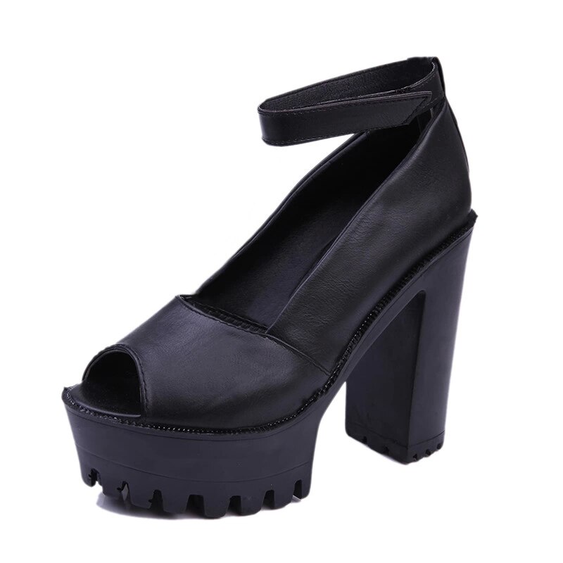 Dames zomerschoenen open teen sandalen dikke hak sandalen dames dikke hak plateau hoge hakken dames sandalen