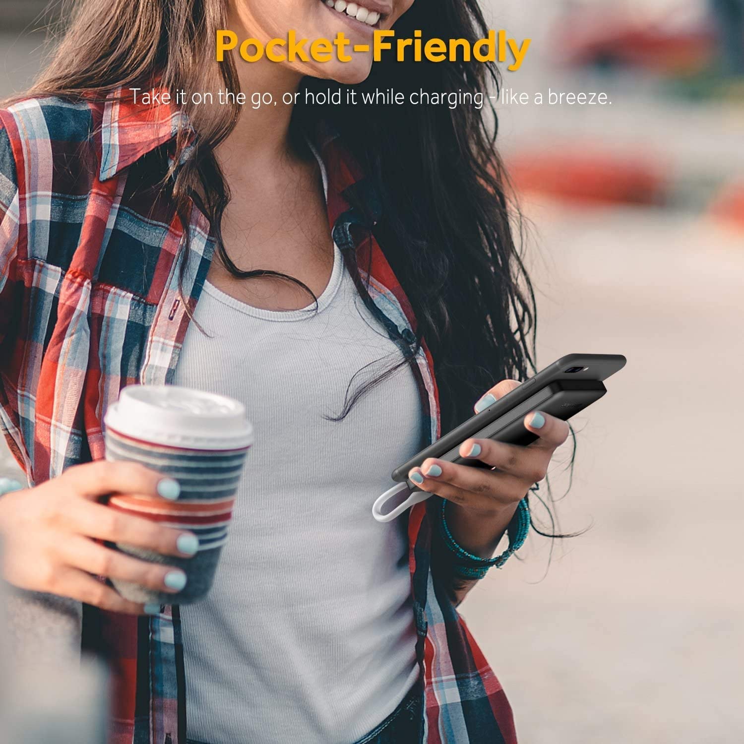 Easyacc powerbank, powerbank 10000 mah hurtigopladning sort powerbank ekstern batteripakke bærbar oplader powerbank til xiaomi