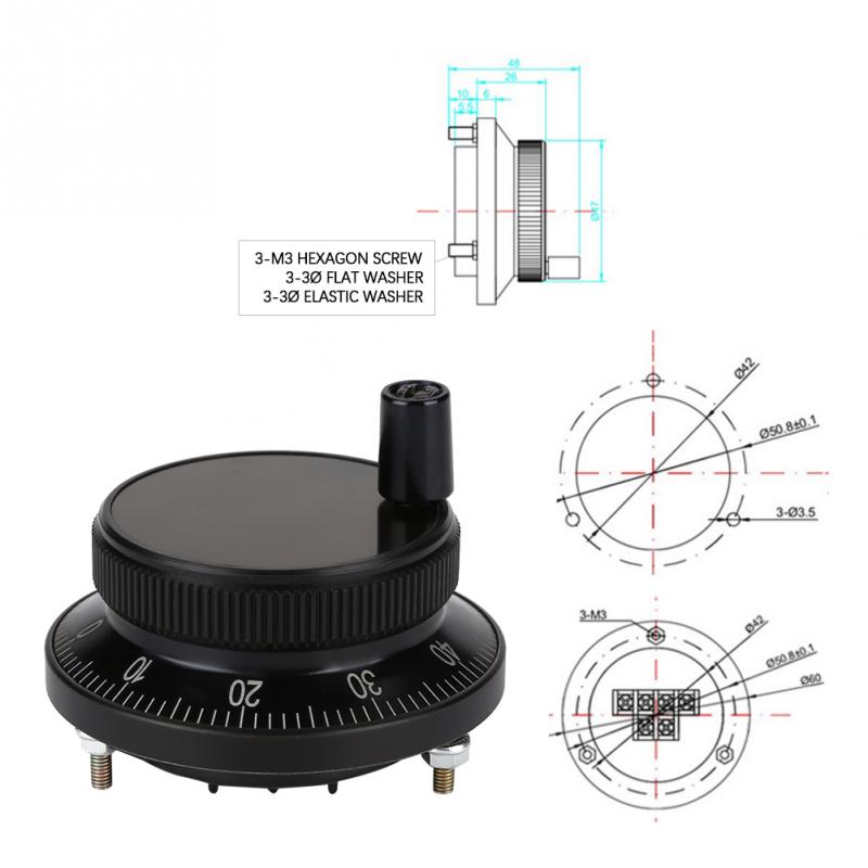 5V 60Mm Hand Wheel Pulsgever Mill Router Handmatige Controle Voor Cnc Systeem Hand Manual Pulsgenerator