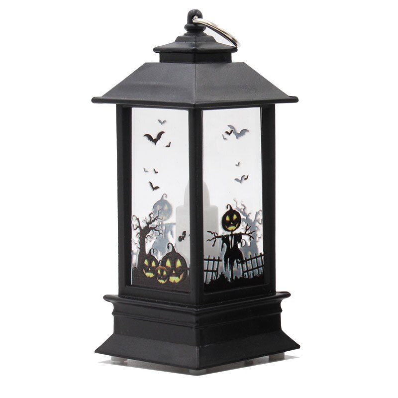 Halloween Vintage ▾ Zucca Luce Quadrato Simulato Fiamma Lampada Decorativa portato Lanterna Lanterna Appesa Rifornimenti Del Partito sbarra arredamento: The Jack-O-Lantern