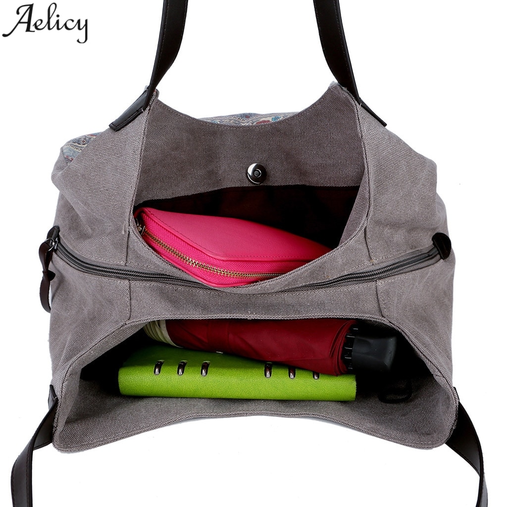 Sac à main en toile souple aelglacé pour femmes Style ethnique grande capacité sac à main de imprimé sac à bandoulière offres spéciales