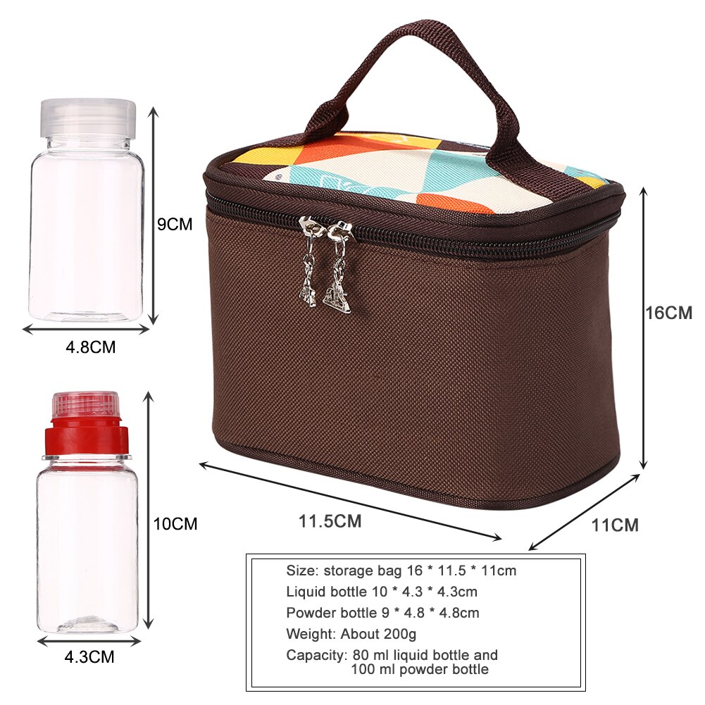 6 Pcs/Set Spice Jar Container Seasoning Box with Storage Bag Spice Bottle Salt Pepper Powder Containers for Outdoor Barbecue: Default Title