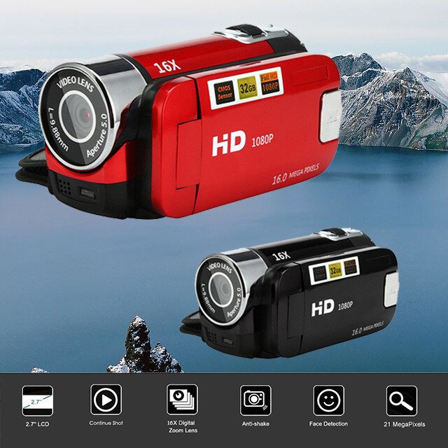 Hd Digitale Camera Video Camcorder Hd Handheld Digitale Camera 16X Digitale Zoom Video Camera 1080P Appareil Photo Numerique L0607D