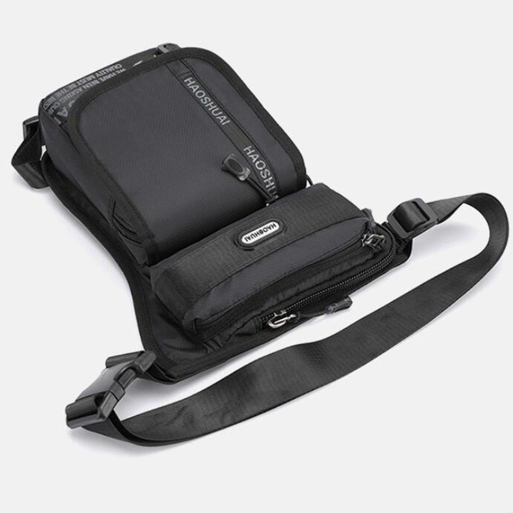 La pierna BagNylons bolsa cartuchera hombres cinturón de cadera Bum riñonera bolso de hombro tipo bandolera para viajes Casual de motocicleta ciclismo bolsa