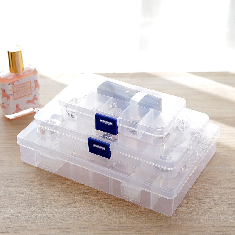 Plastic Storage Box Adjustable 1-36 Grids Compartment Jewelry Earring Bead Screw Holder Case Display Organizer Container