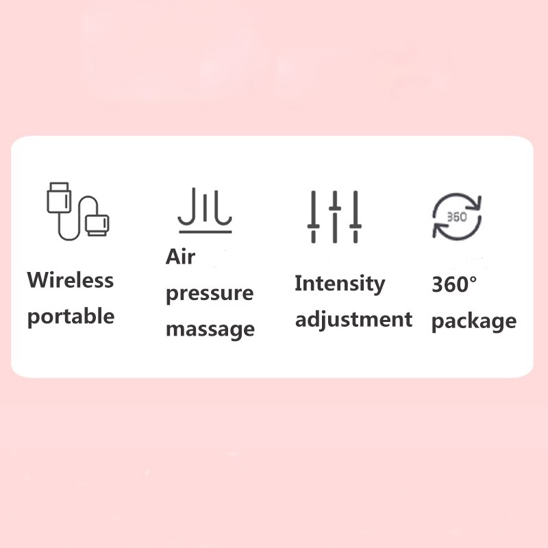 Wireless Calf Massager Leg Air Compression Massager Heated Thigh Calf Circulation Muscle Fatigue Relaxation Massage Rechargeable