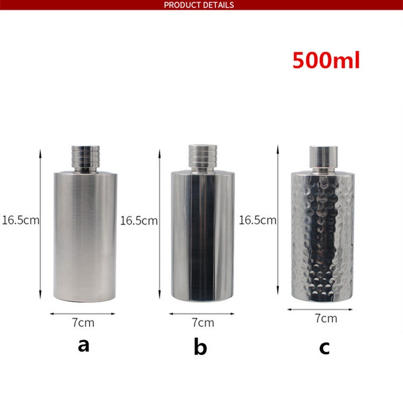 Bpa-fria 500ml rostfria stål 304 hip kolvar trummor whiskyolja hink moskva vodka flagga på min vattenflaska