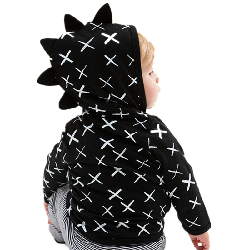 pudcoco baby boys black dinosaur style coat animal casaco infantil spring autumn jecket hooded long sleeve baby outwear