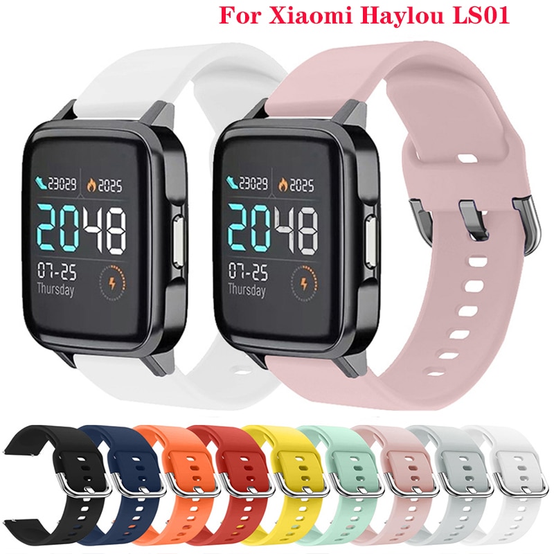 Silikonband för xiaomi haylou solar  ls01 smart klocka andas tpu sportarmband armband med haylou solar  ls01 rem