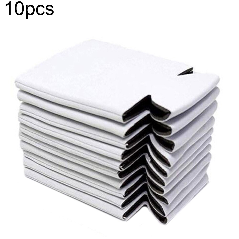 Canette de bière isotherme | 10 pièces, couverture de boisson, bouteille de boisson, support de manches en étain: WHITE