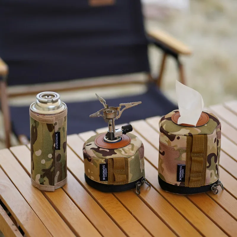Sundick camping 230 gassflasketrekk beskyttelsestrekk isolasjonstrekk fallsikker piknik lang gass 450 gassflaske oppbevaringspose