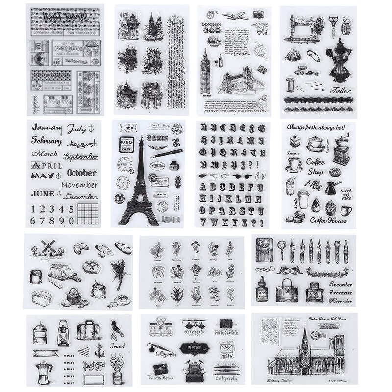 Transparent Silikon Mehrere Stile Dichtung Stempel Karte, Der 3d Stempel Transparent Stempel für Scrapbooking Klar Briefmarken