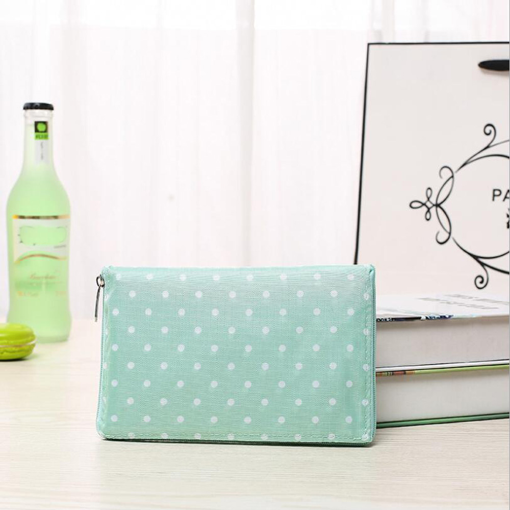 Eco Vriendelijke Opvouwbare Boodschappentas Vrouwen Handtassen Waterdichte Opvouwbare Herbruikbare Huishoudelijke Tassen Opbergzakken: green dot