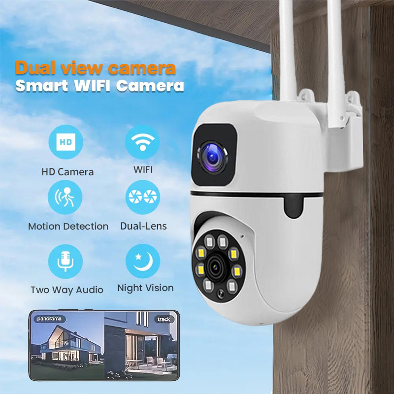 Caméra de sécurité domestique à double objectif 6MP, application YI IOT, Wifi 2.4GHz, Vision nocturne couleur, Audio bidirectionnel, vidéosurveillance PTZ