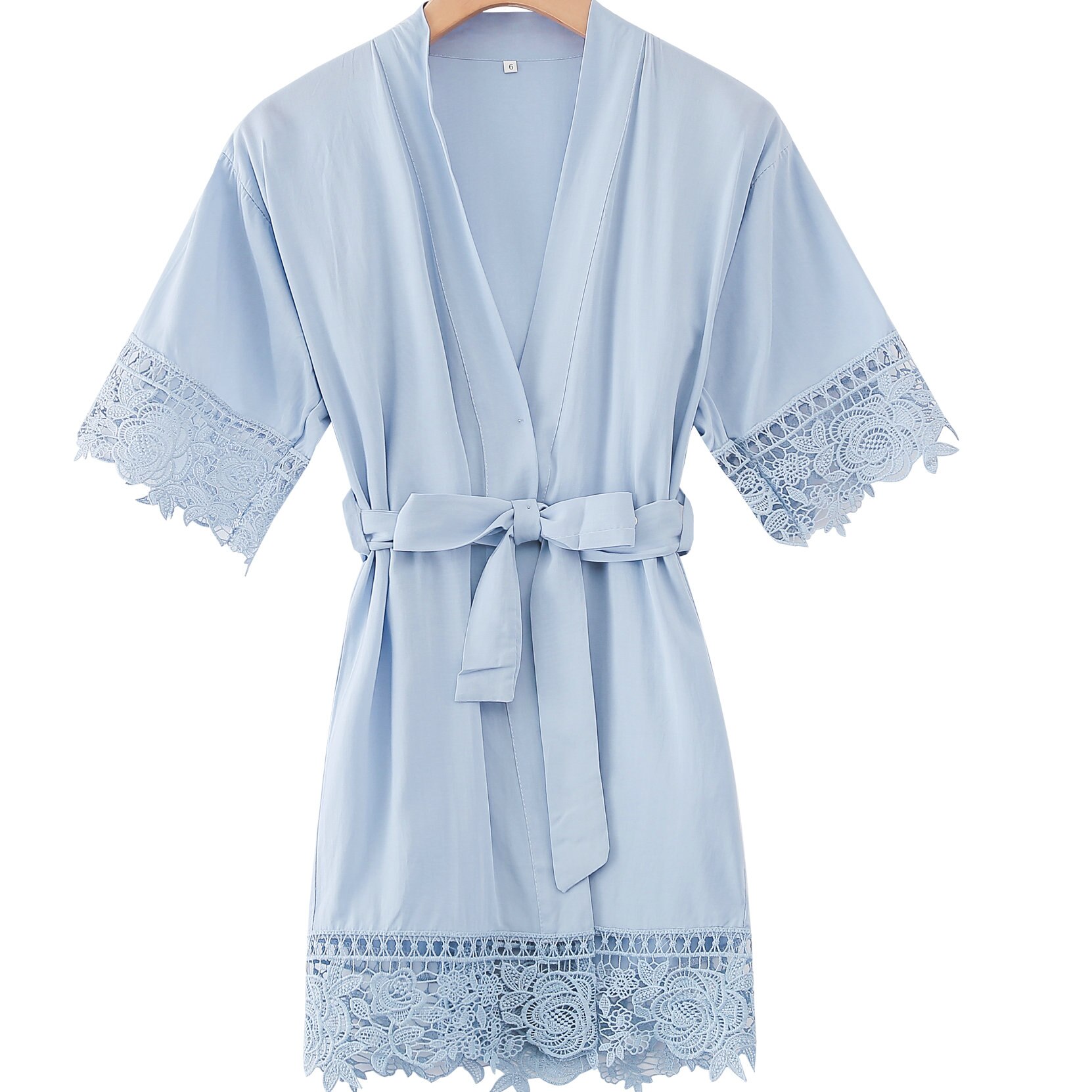 Cotton Flower Girl Robes Rayon Floral Lace Trim Robes Bridal Kids Size Kimono Robes Party Robe Girl Bridesmaid Gold Print: LB bridesmaid / kids size(age 5-10)