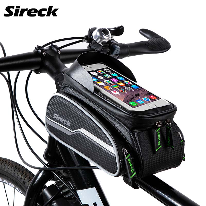 Sireck vandtæt cykeltelefonholder 6.0 tommer cykeltelefonmonteringsstativ cykelstyr smart mobil gps-stativ support: S026 grå