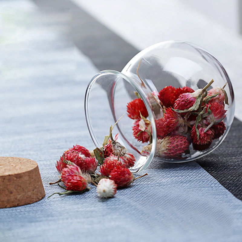 Sealed Glass Jars Borosilicate Heat-resistant Transparent Glass Storage Jars Flower Tea Dried Fruit Nuts Cans