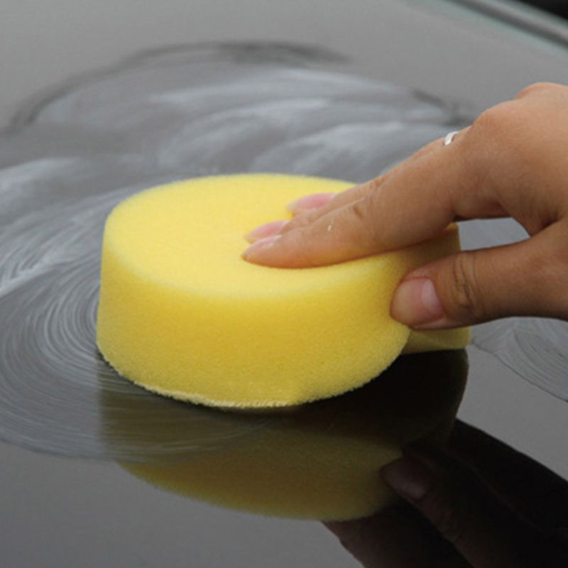 12 Stuks Geel Polish Wax Ronde Foam Sponzen Scratch Gratis Applicator Auto Pads