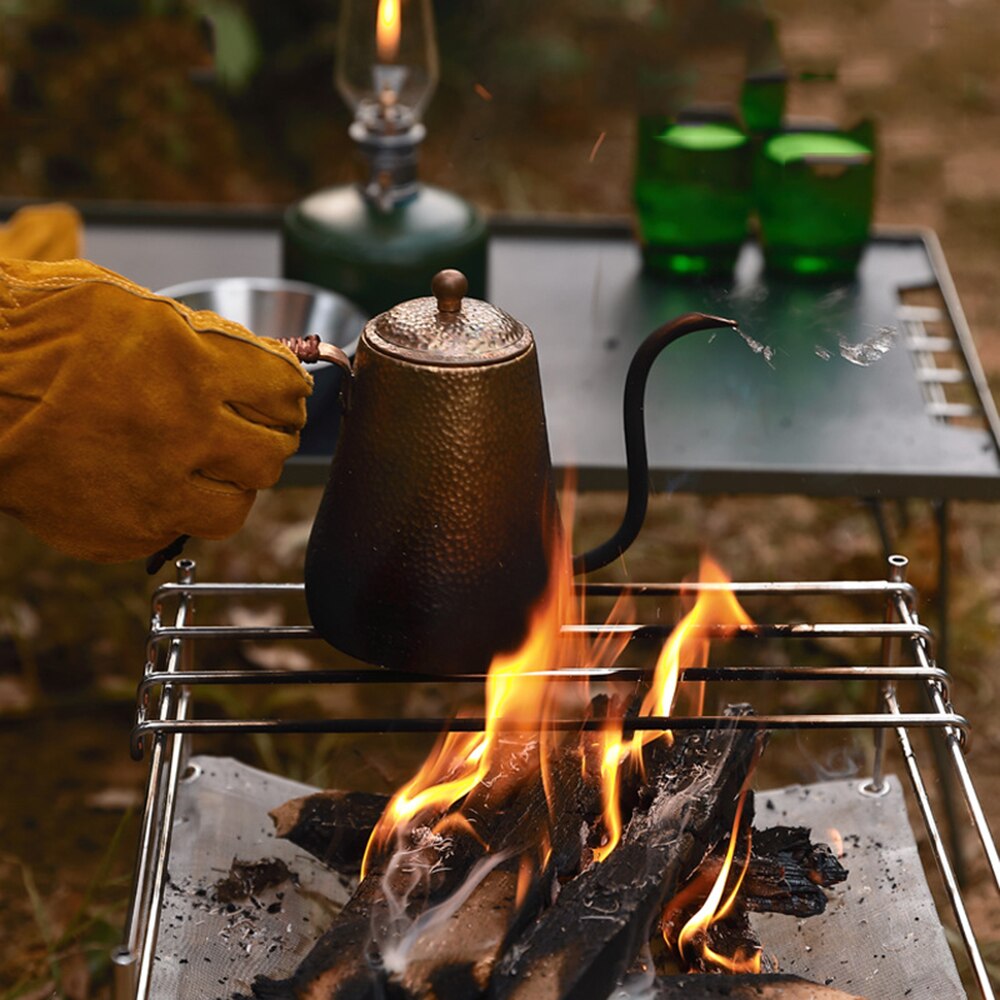 Camping Bushcraft Grill Welded Stainless Steel Campfire Cooking Grate Outdoor Mesh Gear for Camping Hiking Backpacking