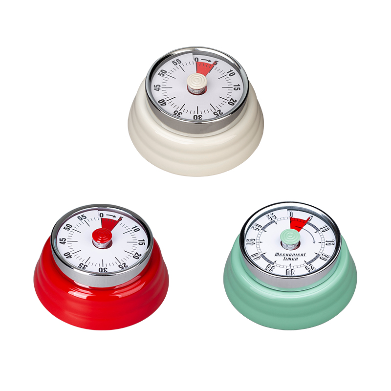 SHIMOYAMA Portable Kitchen Analog Timers Round Cooking Alarm Timer 60 Minutes with Loud Alarm Mechanical Countdown Clock Timer