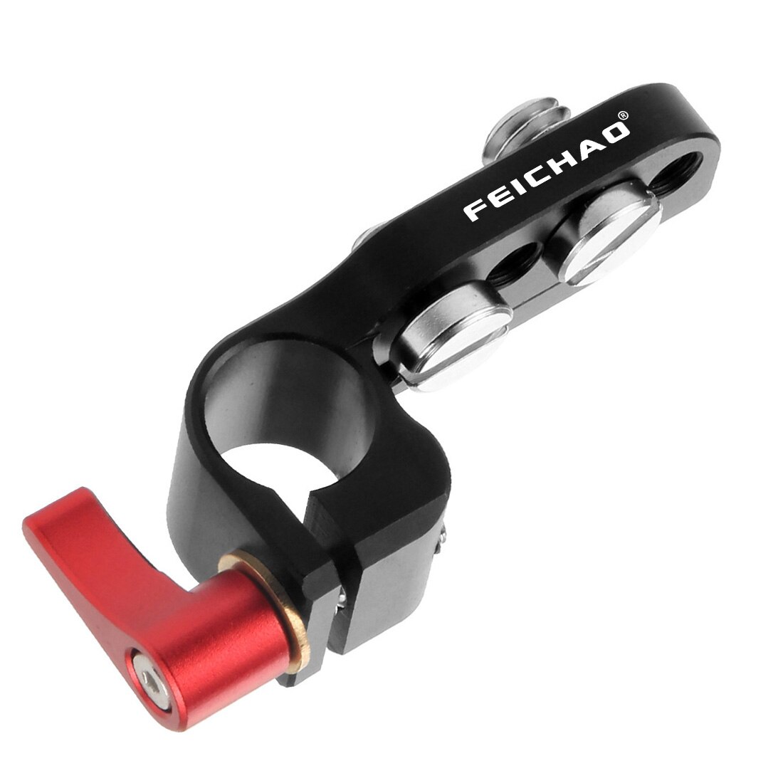 Feichao 15mm Rail Clamp Mount Tube Rod Clamp Mounting Adapter Board w/ 1/4" 3/8" Mount Screw Mount Hole for Monitor DSLR Camera