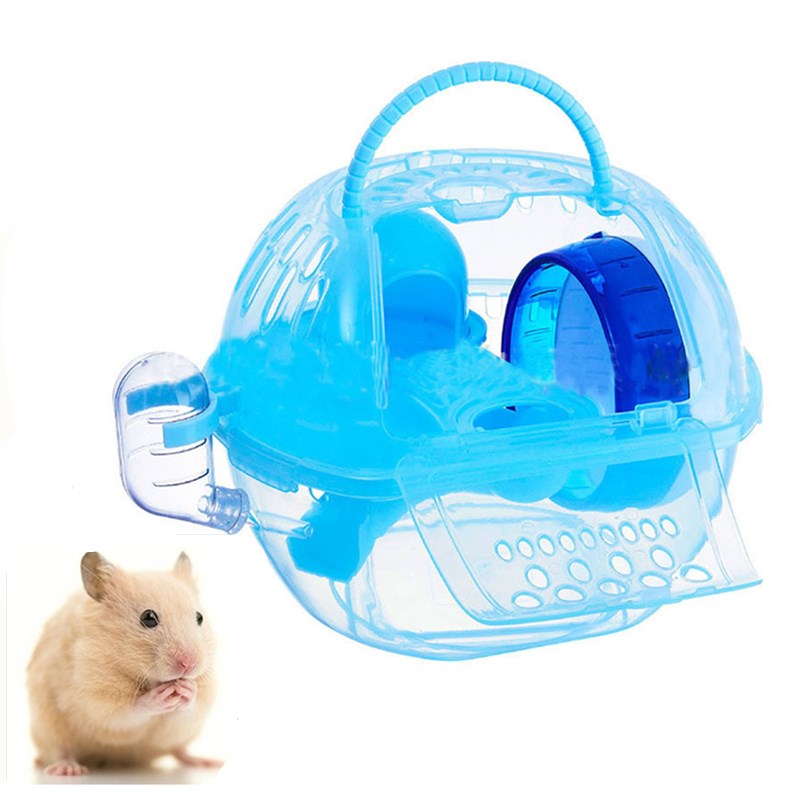 Portable Plastic Mini Hamster Cage Mice Nest Travel Small Animal Carrying Cage Living Habitat House for Small Pet