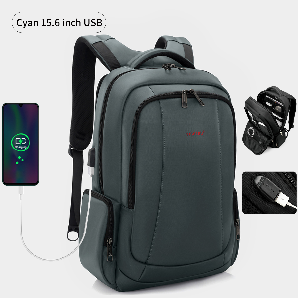 Tigernu Men Backpack 14 15.6 17.3inch Laptop Backpack Bags For Men Anti Theft Bags School Backpack Male Travel Backpack Knapsack
