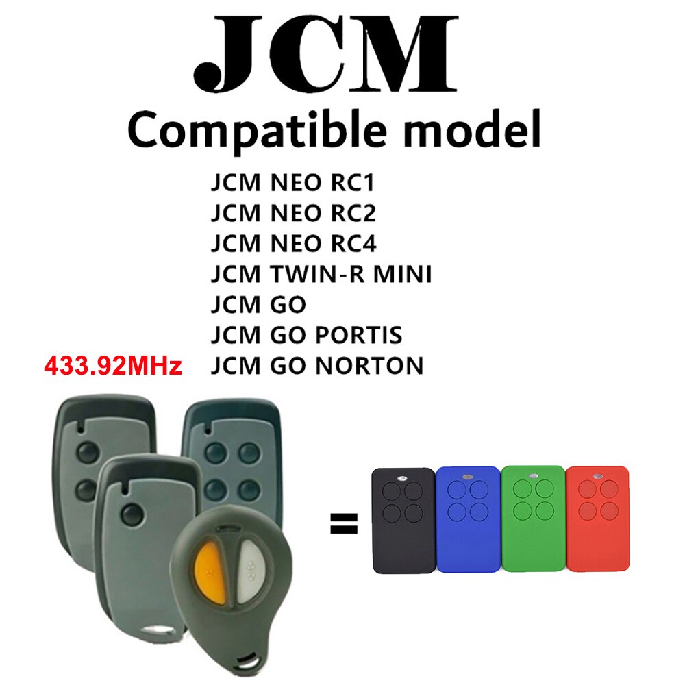 Garagedeur Afstandsbediening Compatibel Forsa TR-1 Forsa TR-2, Forsa TR-4 Zender 433.92Mhz Rolling Code Afstandsbediening Garage