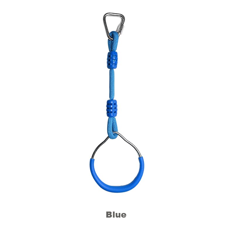 Children&#39;s Swing Flat Belt Suspension Loop Outdoor Hand Climbing Sports Rope Obstacle Walking Flat Belt Balance Training: Blue
